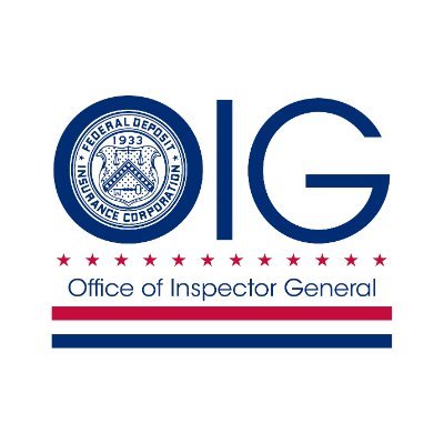 Official Twitter account of FDIC Office of Inspector General. Re-Tweets ≠ endorsement. DMs/Replies not monitored. Send tips to Hotline: https://t.co/SigiikOqDi