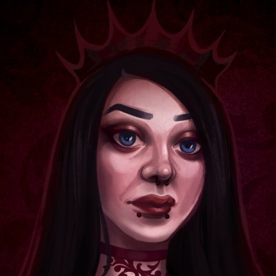 Content creator in twitch with 3k + followers. A crazy goth from Finland, hunts achievements, makes weird noises and has a pet snake.