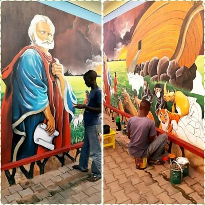 Am a professional Artist/painter who does different kinds of artworks like landscape paintings, kindergarten art , interior and exterior designs and house paint