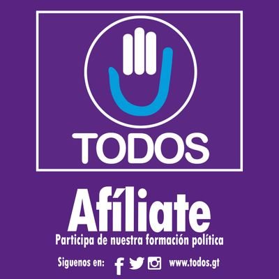 TODOSXGT's profile picture. Cuenta Oficial Partido Político TODOS.