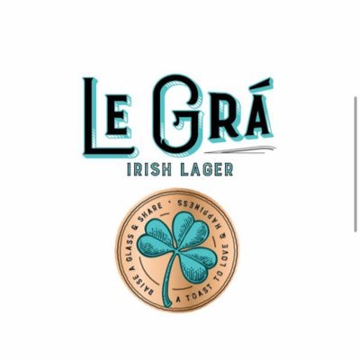 Le Grá Premium Irish lager. Brewed and bottled in Ireland. With added shamrocks in every brew, giving you the luck of the Irish ☘️☘️☘️ please drink responsibly.