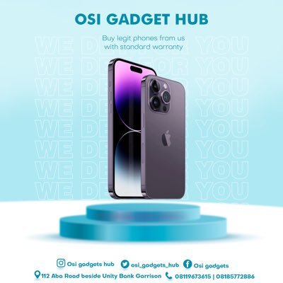 Port Harcourt most reliable gadget hub… We sell all Apple products and Accessories... Call 08119673615 CEO @OgbobulaSimeon