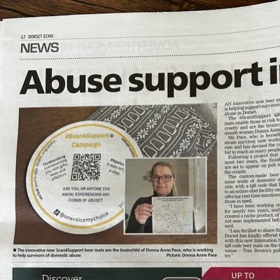 Domestic Abuse Survivor & Advocate 💜 CEO https://t.co/SmX8JZN79U #Scan4Support© QR Code Beer Mat & Car Freshener Campaign. Author. Arsenal Fan