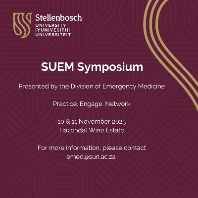 Official account of Stellenbosch University Emergency Medicine Symposium