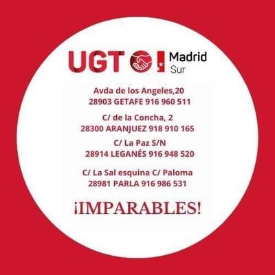 Unión Comarcal Sur Ugt Madrid
Facebook: @comarcasurmadrid