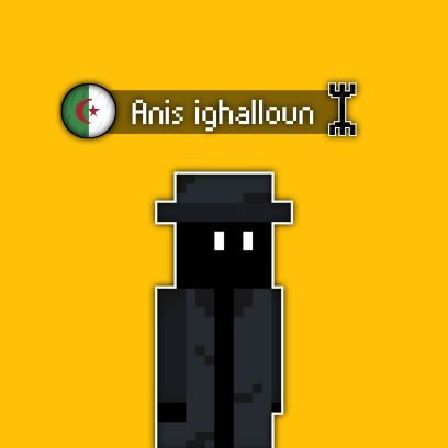 A Minecraft player from Algeria, a lover of Minecraft and a publisher of news and information about the game for 4 years on Facebook 🙂🤍🇵🇸.