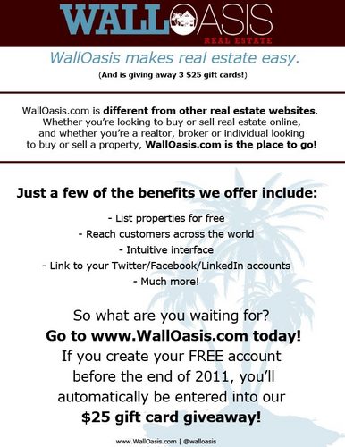 WallOasis1's profile picture. http://t.co/k5rlPY7i7j is the premier site for finding and listing properties on 
the Internet. Best of all, it's free!