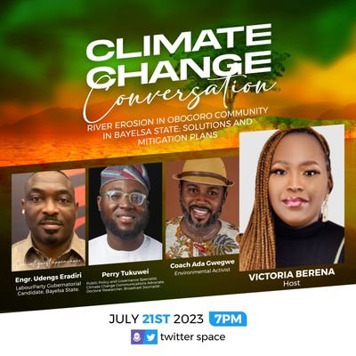 Driving climate change conversations peculiar to the Niger Delta region in Nigeria and proffering solutions.