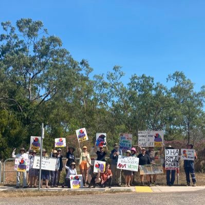 Peacefully protesting to stand with Dangalaba Kulumbirigin, Larrakia people and protect Binybara (Lee Point). The last remaining wildlife corridor in Darwin.