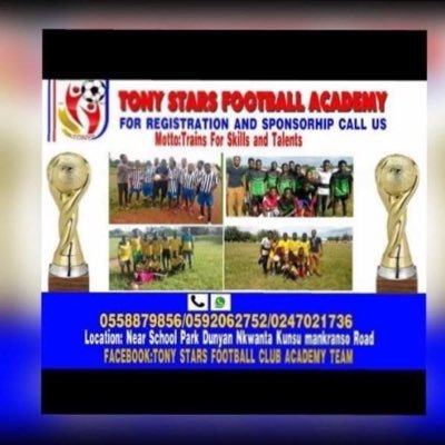 you are welcome to join Tony stars football academy