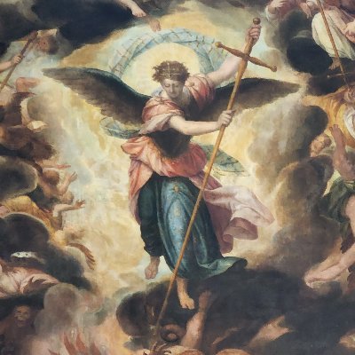 Saint Michael the Archangel, defend us in battle. Be our protection against the wickedness and snares of the devil. May God rebuke him we humbly pray; and ...