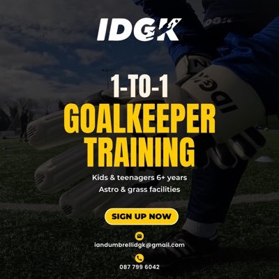 IDGK Goalkeeping Academy. Private GK coach. GK coach at Trinity Donaghmede FC. YouTube IDGK.Mental Health Advocate 💙 Diagnosed Autistic & ADHD