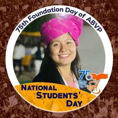 Zonal Girls Incharge(Western UP Zone),NEC Member,Former State Secretary || Student activist ||fulltimer karyakarta  @abvpvoice