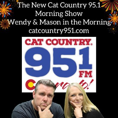 The Cat Country 95.1 Morning Show - Wendy & Mason in the Mornin
Weekday mornings from 6am-10am, LIVE in beautiful Colorado Springs, Colorado!
Text: 719-715-0951