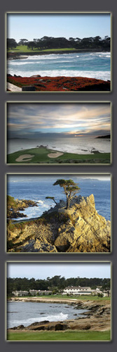 #PebbleBeach is in Monterey County on the Monterey Peninsula. It is bordered by Carmel-by-the-Sea to the south, Pacific Grove to the north, the City of Monterey