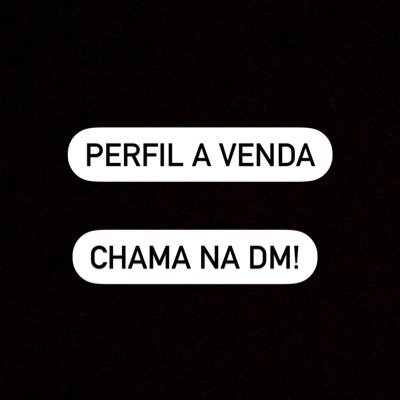 Perfil a venda, chama na DM!