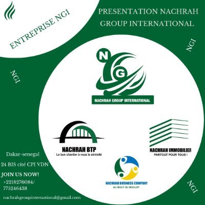 Entreprise Nachrah Group International. 
 NACHRAH Bâtiment Travaux public. NACHRAH Immobilier. NACHRAH Business Company.