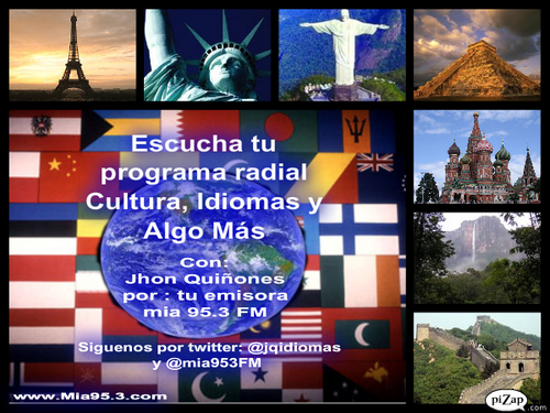 Venezolano entusiasta y trabajador.Gustos:enseñanza d idiomas, traducción,locución,natación, jazz,familia,amigos,viajes.Escucha Cultura, Idiomas y algo +.