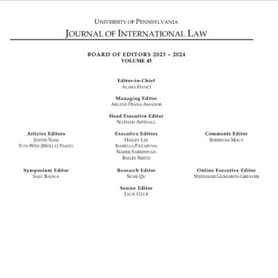 JIL publishes scholarship on various international legal issues ranging from economic law to human rights and environmental regulation. Founded in 2007.