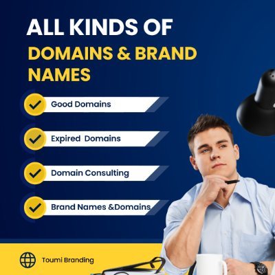 Freelancer & Domain Consultant, sell & buy Domains, Brandable names.  #domainnames #domainsinvestor #domainsforsale #buydomains.