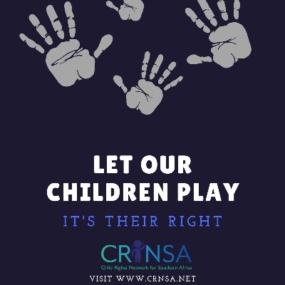 Child Rights Network of Southern Africa- advocate for a Southern Africa that respects, protects and fulfil children's rights & welfare with policies + practice.