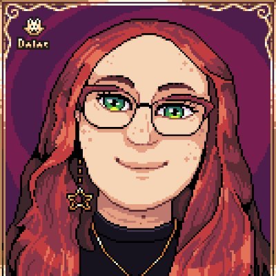 ♍1996 | Swe | ♀
🎨Freelance Pixel Artist && Indie Game Dev.
🌺Tree: https://t.co/mPH9OZnhCi
✨Portfolio and Comms: dalaskingora.carrd
🔔Discord: DalasKingora#1342