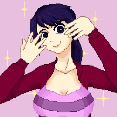 a girl +free time = Bensaiten #pixelart #originalcharacter #digitalart