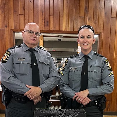 Troopers Cindy Schick and Todd Bingman - Troop E; Erie, Crawford, Warren and Venango Counties. This account NOT monitored 24/7.