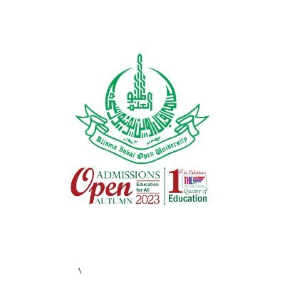 The Allama Iqbal Open University was established in May, 1974, with the main objectives of providing educational opportunities.