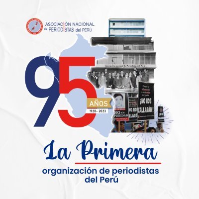 Asociación Nacional de Periodistas del Perú. Gremio matriz de los trabajadores y las trabajadoras periodistas. Fundado el 21 de julio de 1928.