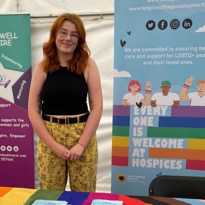 LGBTQ+ Project Facilitor working across three Cheshire Hospices & university based Specialist Mental Health Mentor. 
MA Social Work 🎓
(she/her)