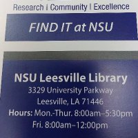 NSULA Leesville/Ft. Johnson Library(@FtNsula) 's Twitter Profile Photo