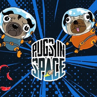 A new comic about pugs ... in space. Two pugs boldly go where no pug has gone before. Probably. Starring Ron, Lola and Taser 🐶🚀🪐💫