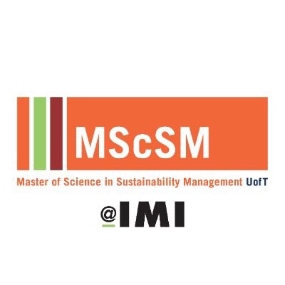Master of Science in Sustainability Management (MScSM) at University of Toronto Mississauga (UTM), Institute for Management & Innovation (IMI)