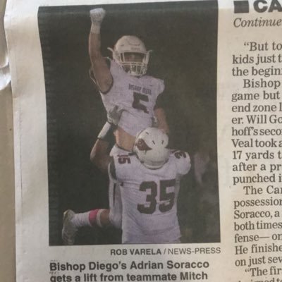 Bishop Diego Class 2020 Div 3AState Champs | Former D1 Linebacker | VC Football Alum | RBs/LBs Coach Bishop Diego