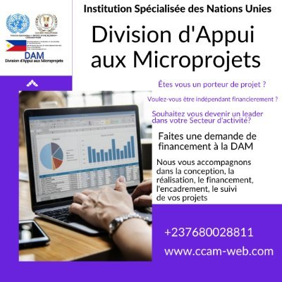 UnMrv24766's profile picture. Dans l'optique de promouvoir la création d'emplois, l'institution spécialisée des Nations Unies, l'UNMRVPHILIPPINES finance des Microprojets.