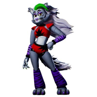 Is a gray wolf with amber eyes. She has silver, waist-length hair with green bangs, as well as a gray tail with a silver tail-tip.