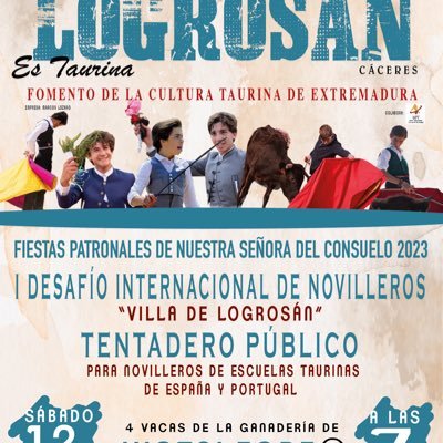 Twitter I Desafío Internacional para Novilleros “Villa de Logrosan”. Tentadero a modo de concurso. 6 Escuelas, 2 finalistas y 1 triunfador ¡El 12 de agosto!