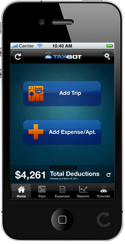 TaxBotApp's profile picture. TaxBot will save THOUSANDS on your taxes. Tracks business mileage, instantly stores receipts, instant reports, auto deduction calculator, exports for your CPA!