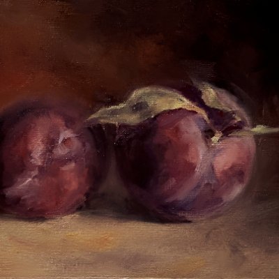I will paint fruit and/or your loved ones for a nominal fee but it may take a while because something's cooking right now