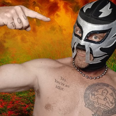 The masked menace!!! Nsfw. 18+ only!!! Lvl 35 Pansexual wrestling sadist. Sure, I'll kick your ass, but I'll pet you afterwards. IFVSWB