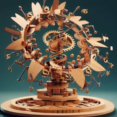 WWEWooden's profile picture. Discover the enchanting world of Wooden Whirlwind Enigma, a kinetic wonder where wood and motion unite in captivating artistry. 
 #NFT #KineticArt
