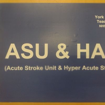 We are a proactive team providing hyper acute stroke care for York and the surrounding areas 
Follow us for an insight in what we do!