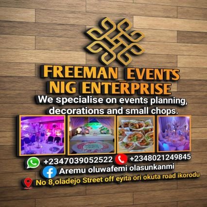 Event planning,decoration,small chops, n Shawarma.etc