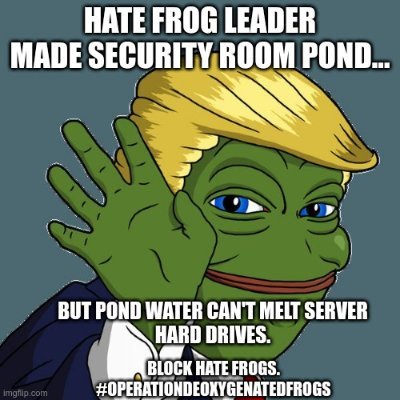 Deoxygenate frogs: remove their digital air
Fight disinformation and hate speech, 
as u fuck up the algorithm...
the less they croak, the more we win ❤️🖤❤️🖤❤️