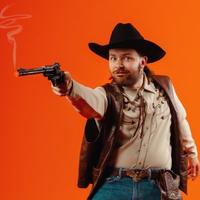 cowboy comedy dude with a rude attitude!

Doing my show Will BF: The Last Gun at Edfringe this year
2:45 Underbelly dexter every single day!