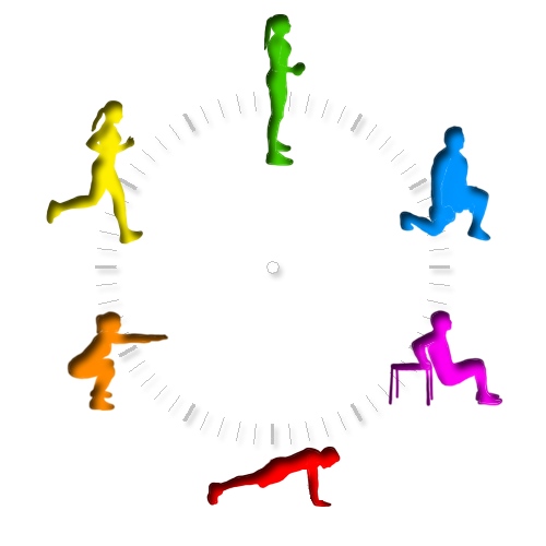 One minute workouts to stay fit. Quick random workouts every 3 hours to motivate you to stay active and keep you healthy.