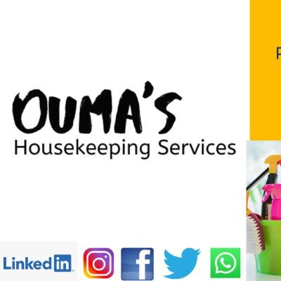Looking for quality housekeeping? Look no further, Ouma's House Keeping Services is here for you. Please contact us at oumashousekeepingservice@yahoo.com