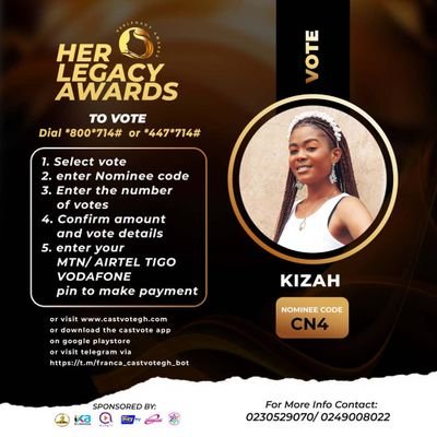 A contestant for Her Legacy Awards 2023
Willing to help the youth especially the girl child to do something meaningful for themselves #Thegirlcandosomething#