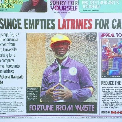 Ceo + Co. founder Forever Sanitation ltd. A company uses a unique equipment to empty pit latrines, septic tanks as well as construction in all settings.